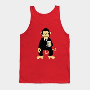 Monkey with Coffee to go Tank Top